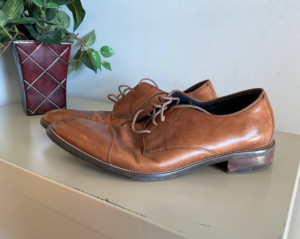 Cole Haan Men's Lenox Hill Cap Toe Oxford, British Tan Style C11632 Size 10.5W