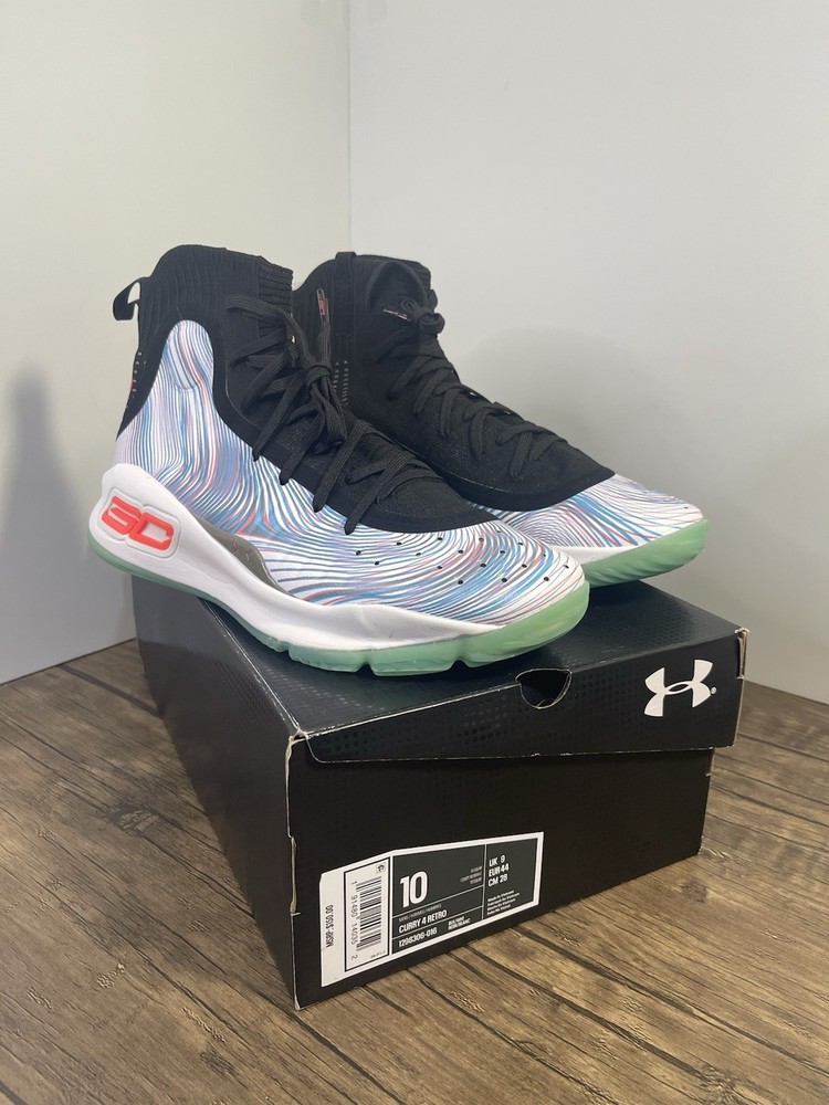 Under Armour Curry 4 Retro Basketball Shoes 1298306-016 Men’s SZ 10 NEW W/ Box