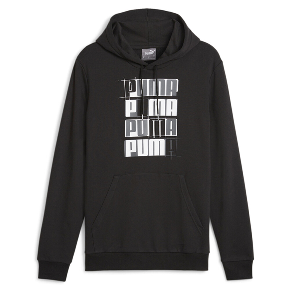 Puma Essentials+ Logo Lab Hoodie for Men in Black Casual Outerwear