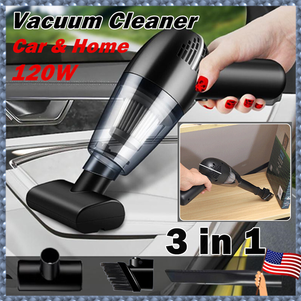 120W Rechargeable Mini Cordless Wireless Handheld Vacuum Cleaner Car Home 3 in 1