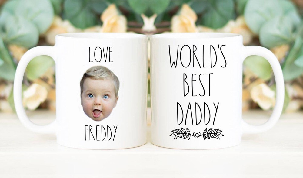 World's Best Daddy Coffee Mug Father's Day Gift Personalized With Photo Of Kids