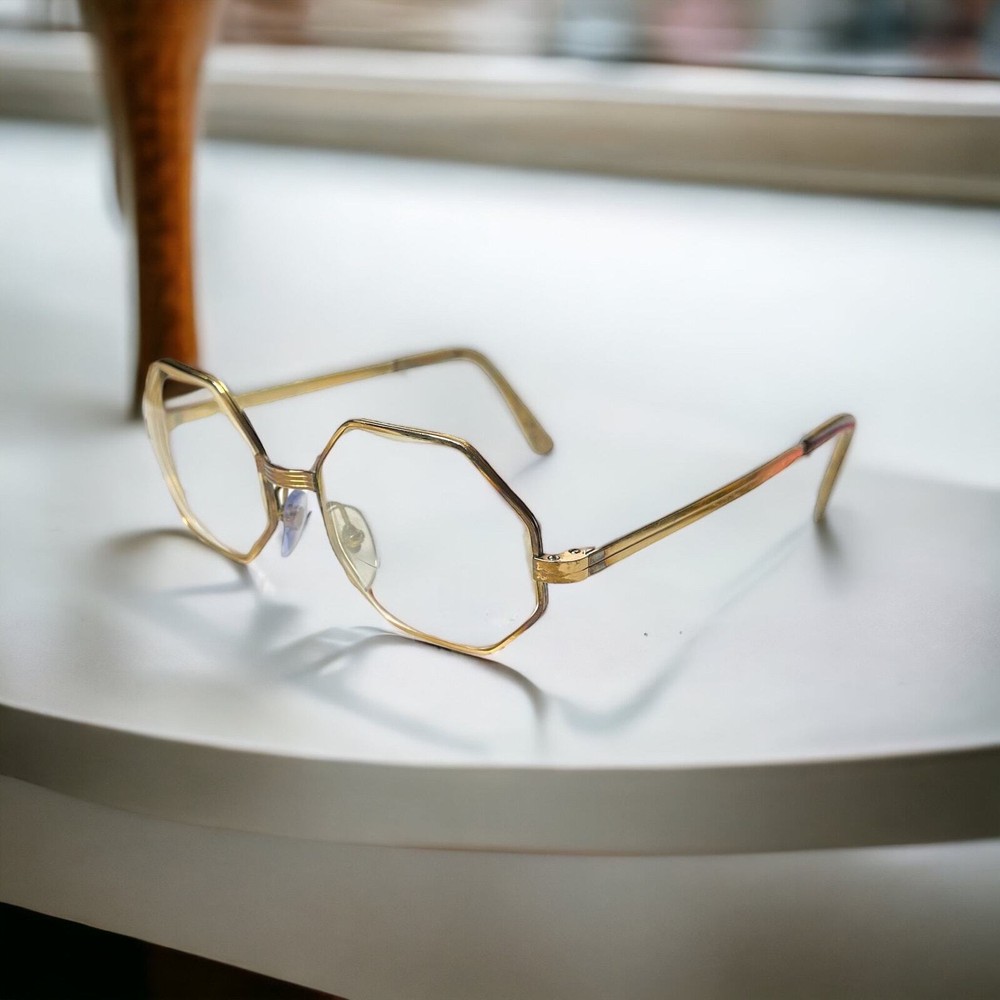 Cottet Vintage Glasses Frames with Leather Ear Pieces 12k 1/25 Made in USA