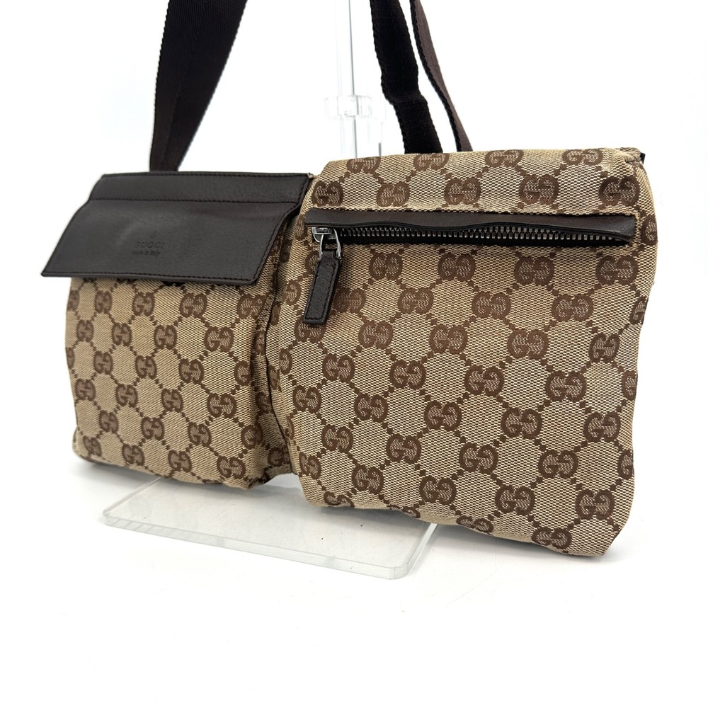 GUCCI GG Monogram Canvas Messenger Crossbody Bag 28566