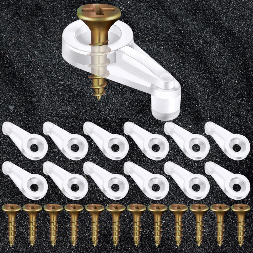 100 Glass Retainer Clips with Screws - Window Cabinet Door Panel Holders - Clear