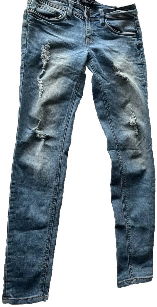 Vintage Dollhouse Women’s Y2K Distress Bottom Denim Jeans Style Charley Sz 5