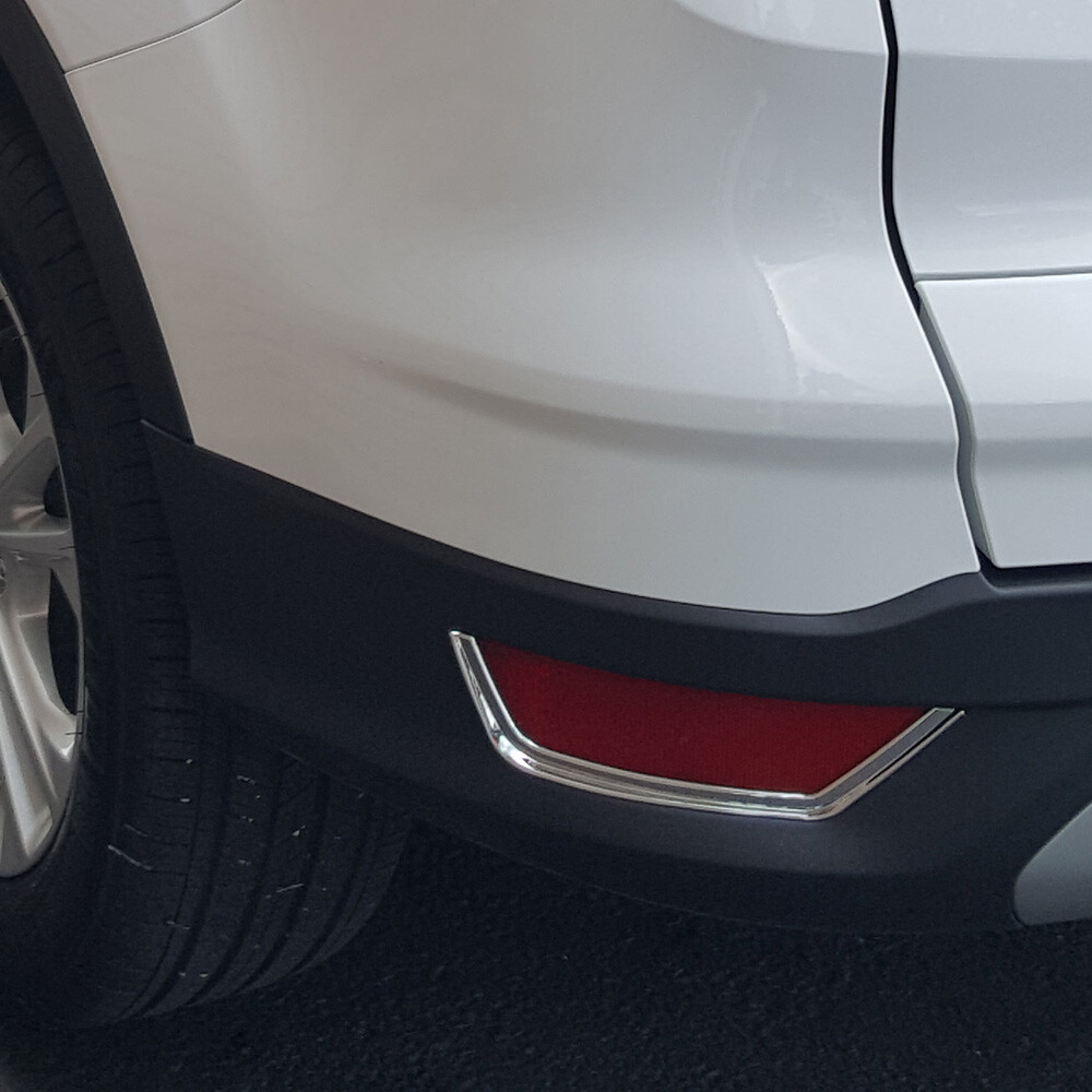 For Ford Kuga Escape 2012-2016 Chrome Rear Tail Fog Light Lamp Eyelid Cover Trim