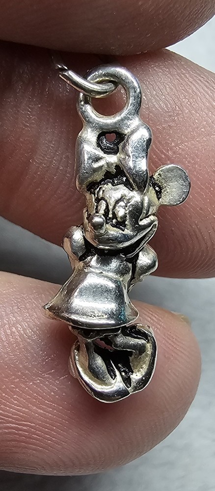 Vintage Sterling Silver Minnie Mouse Charm – Disney 925 – 3D Sculpted – 3.1g