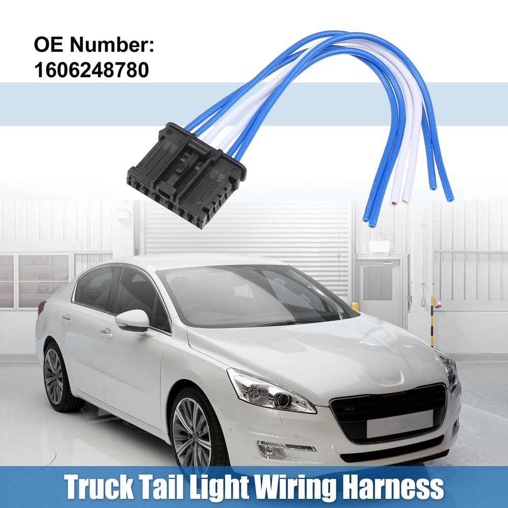 Peugeot Blue White Car Taillight Wire Harness Connector
