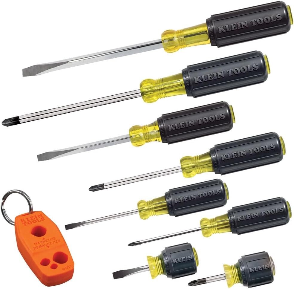 Klein Tools 85148 Magnetic Screwdriver Set New Sealed with Magnetizer Demagnetizer