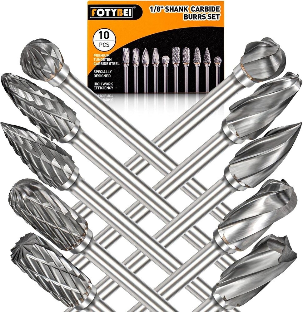 10Pcs Carbide Burr Set for Dremel & Die Grinder Tools