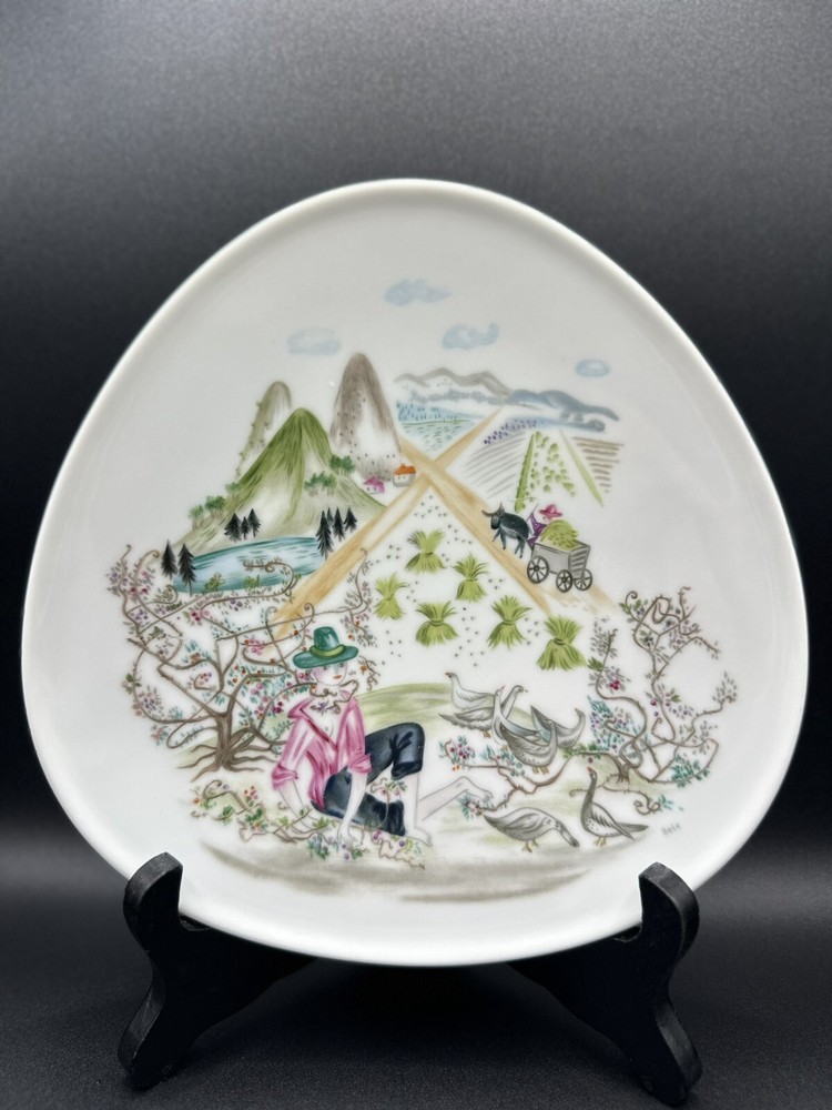 Rosenthal Bele Bachem Design Kunstabteilung Porcelain Plate 7 3/4”  1960’s 2130