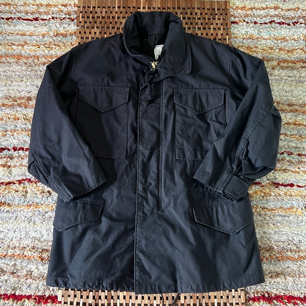 Alpha Industries Full Zip Military Jacket Utility Black Men's Size Small S