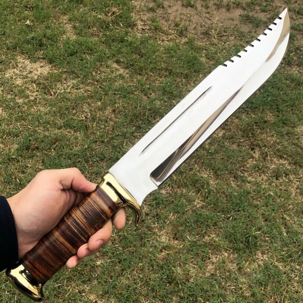 Custom Handmade Carbon Steel Survival Bowie Hunting Camping Knife