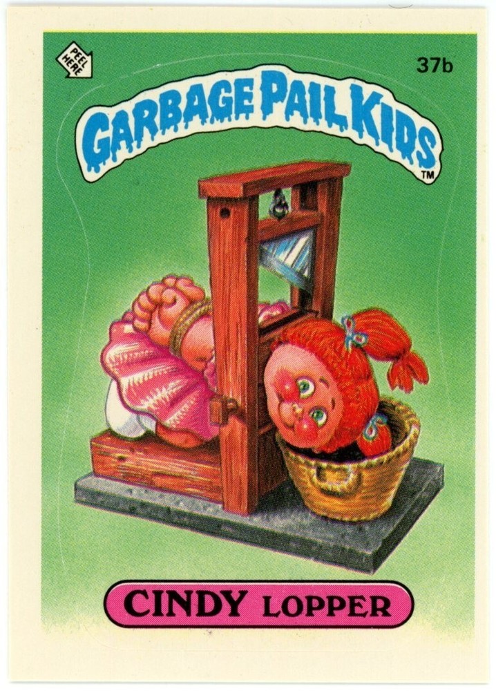 1985 Topps Garbage Pail Kids Series 1 OS1 37b Cindy Lopper Matte Finish Trading Card