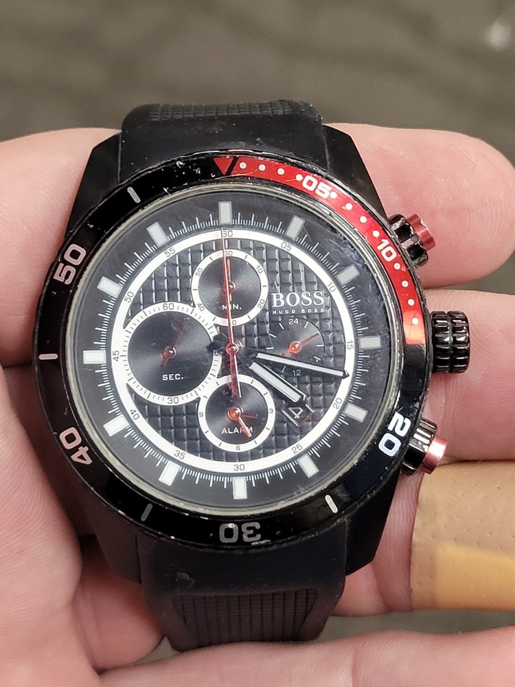 HUGO BOSS MEN CHRONOGRAPH ALARM JAPAN QUARTZ 46mm *SUPER CLEARANCE SALE*-image