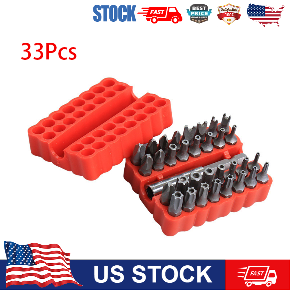 33-in-1 Torx Tri-Wing Hex Screwdriver Bit Set for Multi-Purpose Fastening