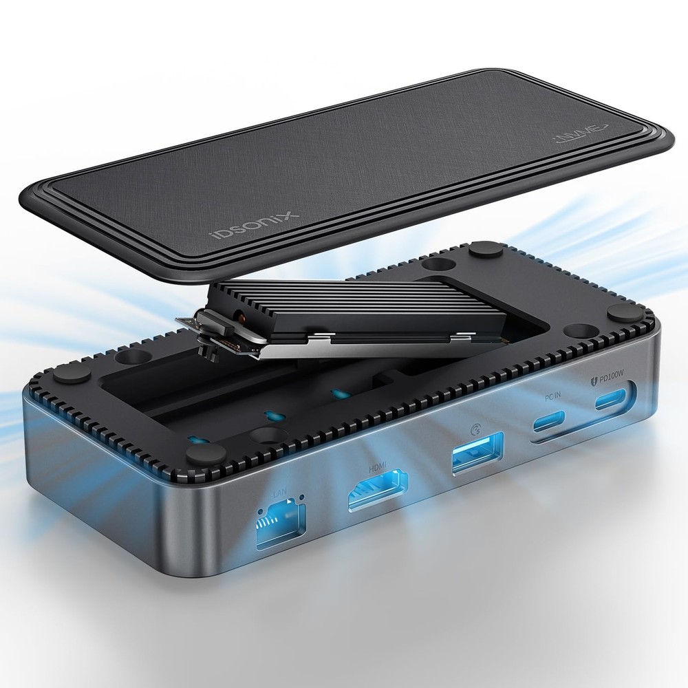 iDsonix 10-in-1 USB-C Hub with M2 NVMe SSD Enclosure and Docking Station