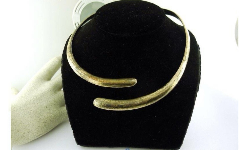 RARE Sigi Pineda Taxco 925 Sterling Silver Modernist Collar Necklace 87g