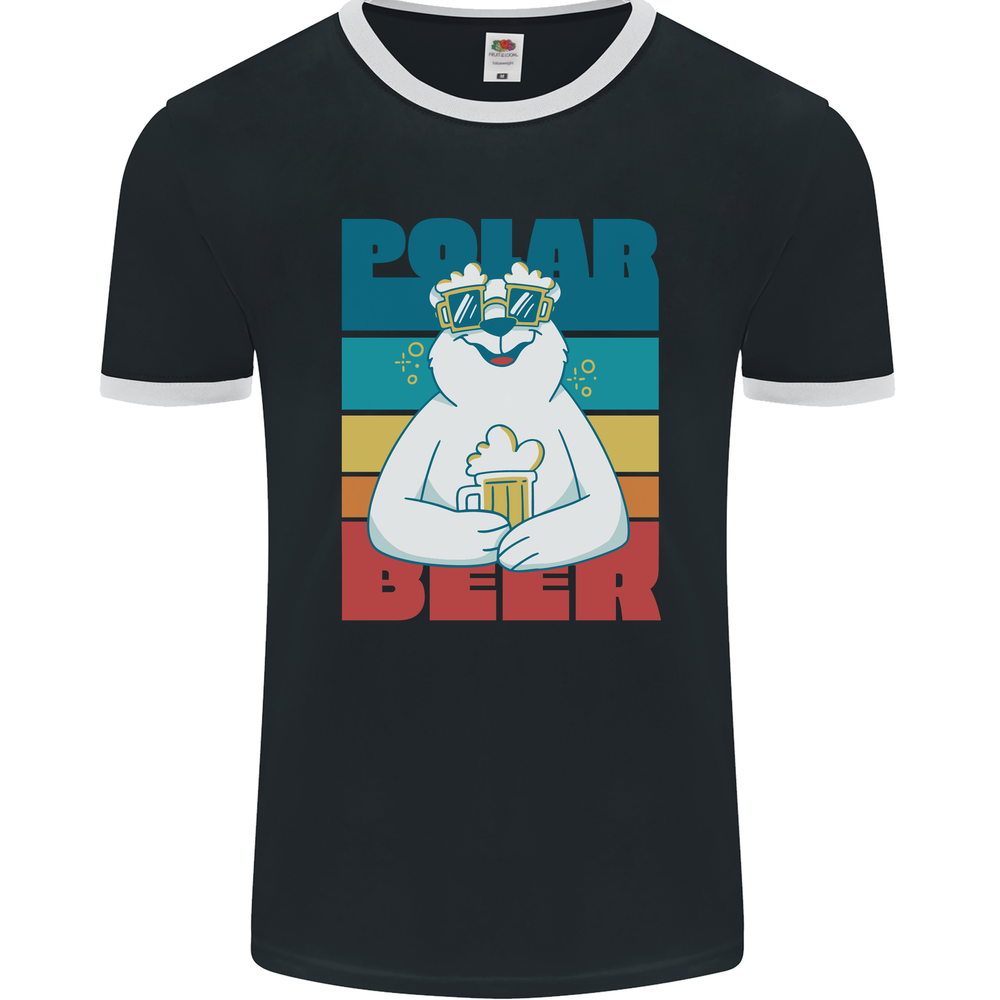 Polar Beer Funny Bear Alcohol Play on Words Mens Ringer T-Shirt FotL