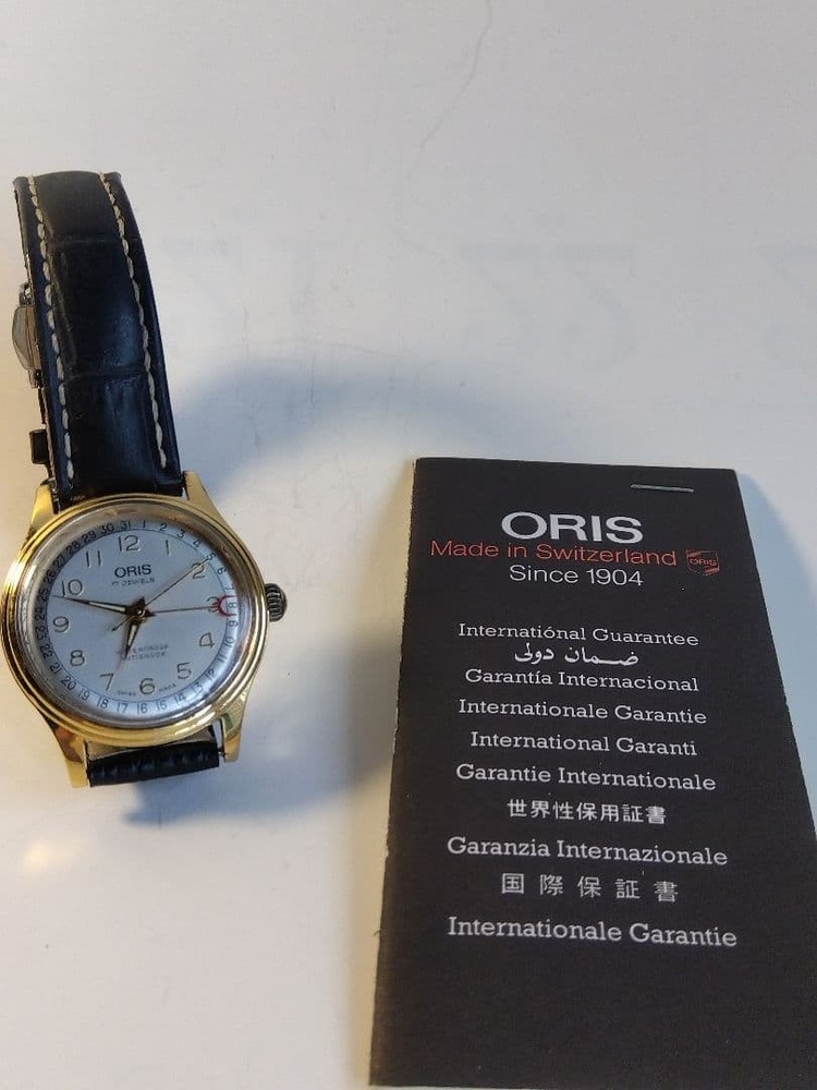 ORIS Pointer Date Hand Winding Watch Vintage Classic 17 Jewels Swiss Made