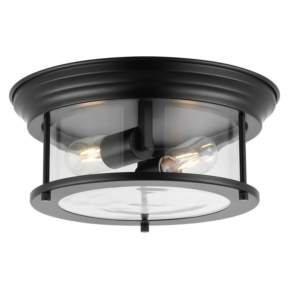 Jonathan Y Black Lauren 2-Light 14W LED Flush Mount JYL7446
