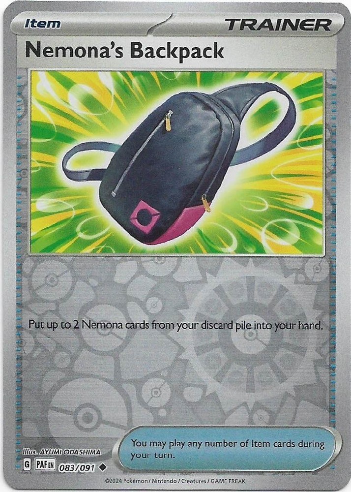 Nemona's Backpack 083/091 Sv: Paldean Fates Reverse Holo NM/M