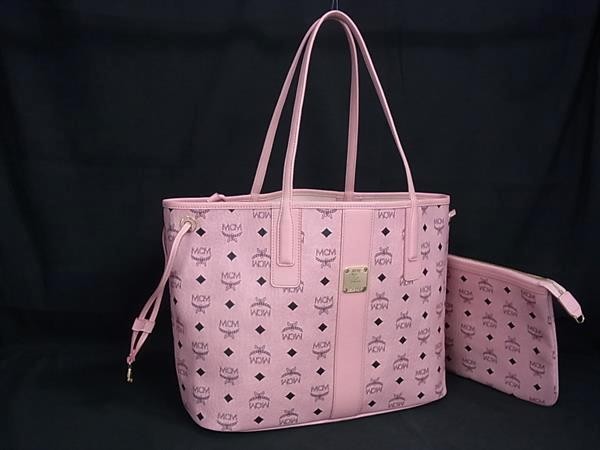 MCM Leather Pink Shoulder Bag Tote Unisex Very Good