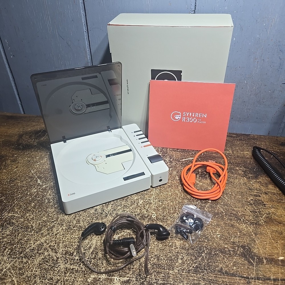 Syitren R300 Retro Bluetooth CD Player Wooden HiFi Stereo Plays CD/CD-R/CD-RW US