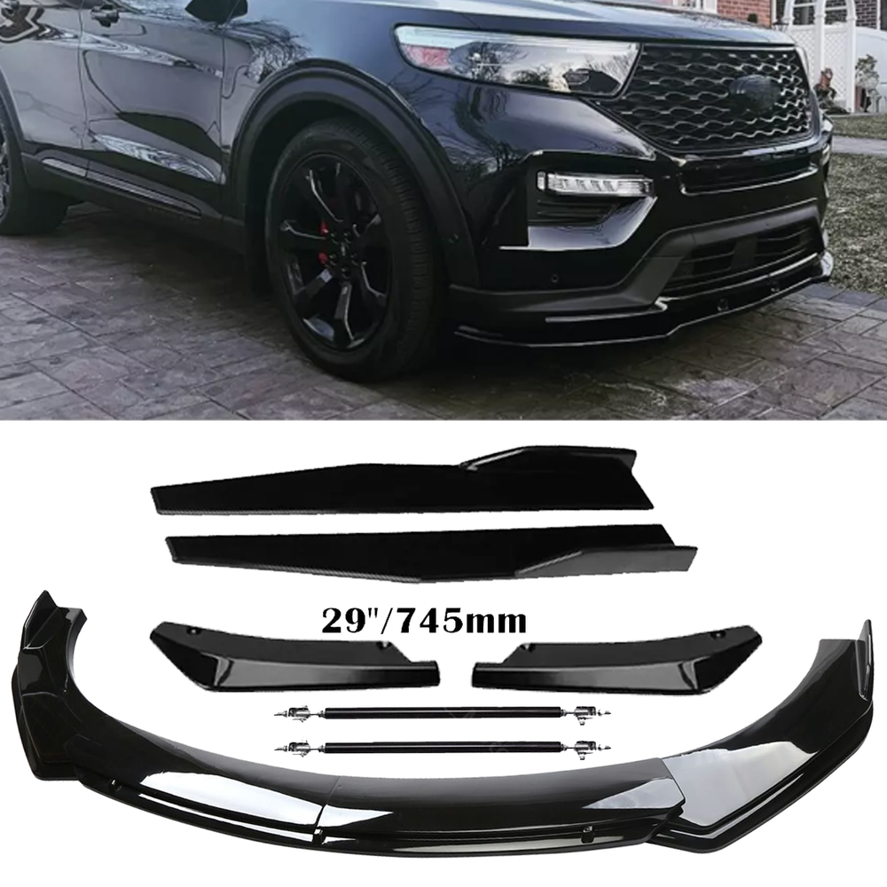 For Ford Explorer Front Rear Bumper Lip Spoiler Splitter Body Kit Side Skirt