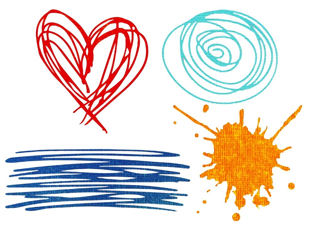 Sizzix Thinlits Scribbles & Splat 4pk set #660222 Retail $24.99 Tim Holtz!!