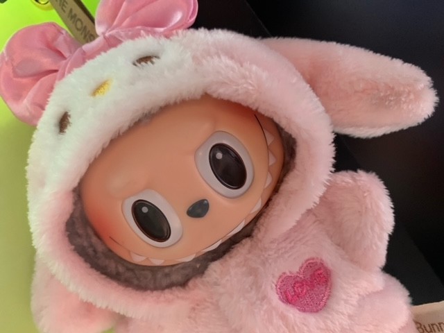 POP MART LABUBU CLOTHES Pink Plush Melody Outfit Labubu One piece NO DOLL NEW