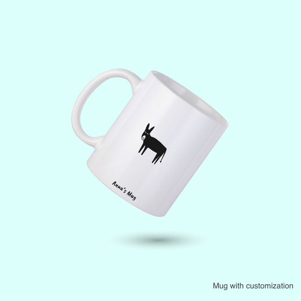 Personalized Donkey Lover Coffee Mug with Iconic Design  