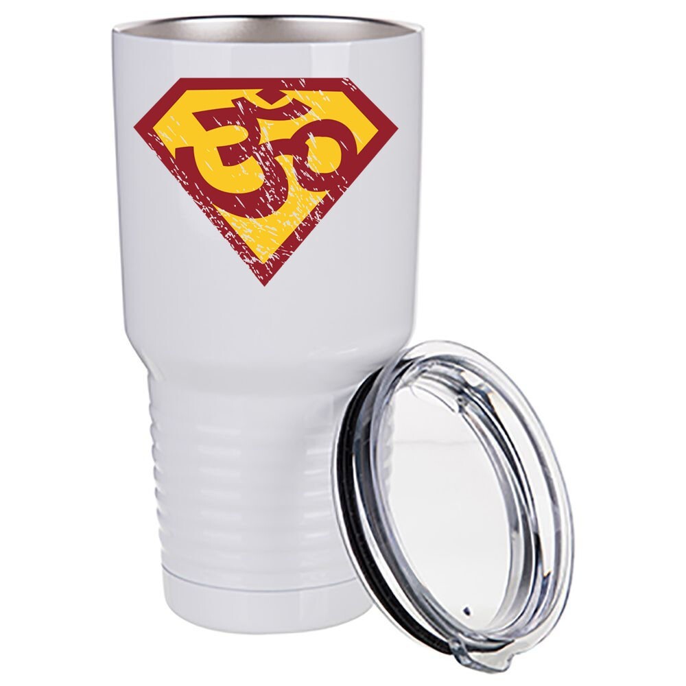 Super Om White 30 Oz  Double Wall  Tumbler