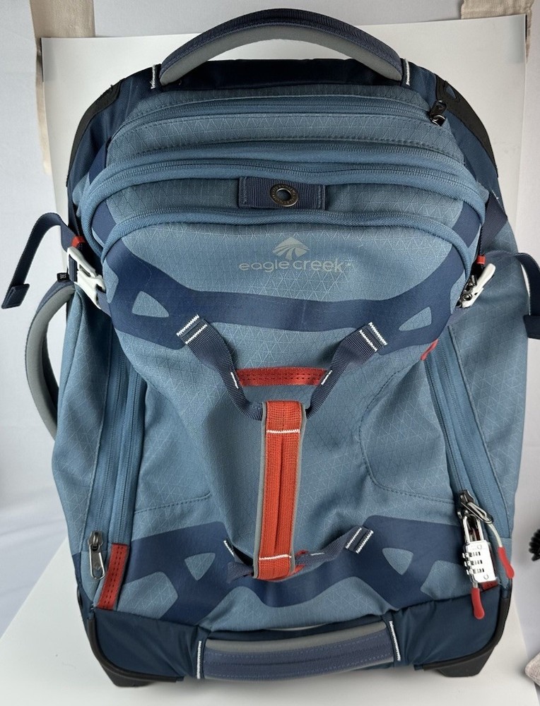 Eagle Creek Load Warrior Expandable Rolling Carry-On 36L Smokey Blue Luggage