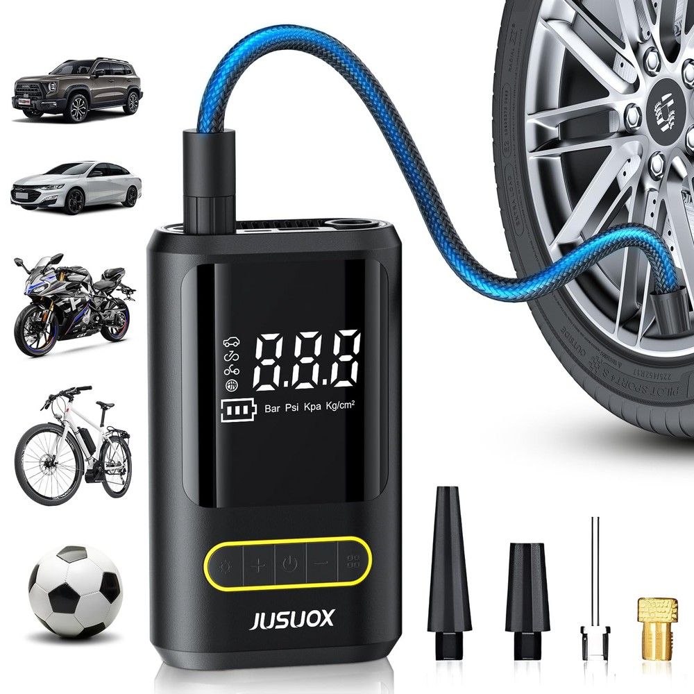 150PSI Cordless Portable Tire Inflator Air Compressor for Cars Bikes SUVs  
