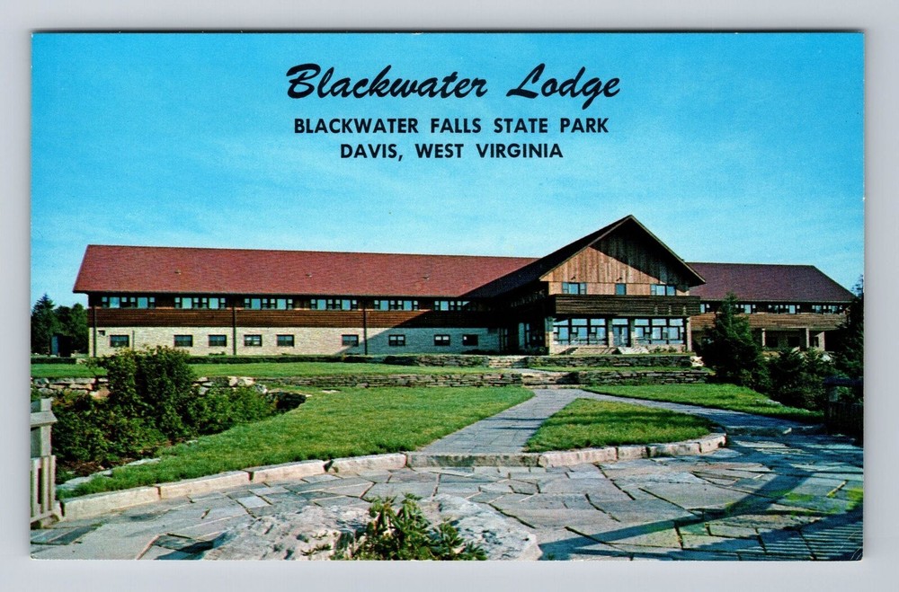 Davis WV-West Virginia, Blackwater Falls State Park and Lodge Vintage Postcard