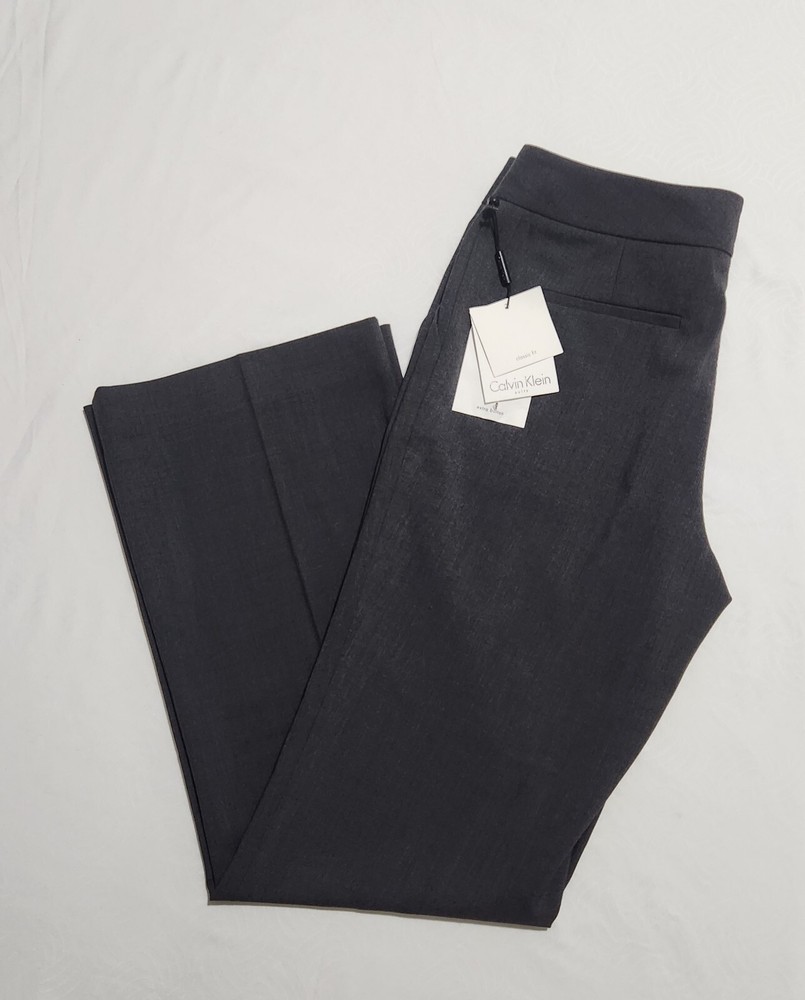 Calvin Klein Women’s Grey Classic Fit Straight Leg Pants Size 4