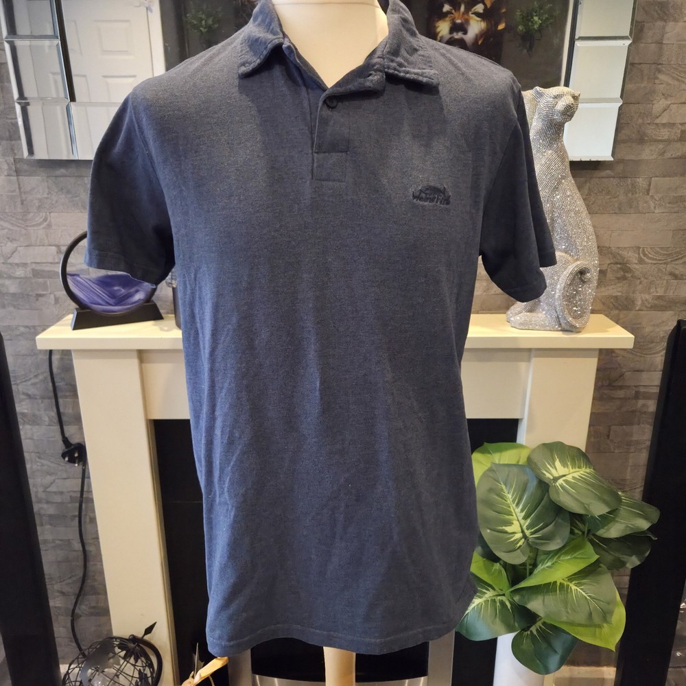Weird Fish Men's Polo Shirt Size Medium Navy Embroidered Logo (6)