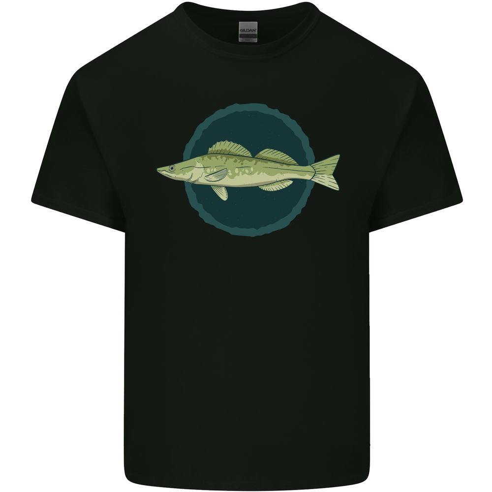 Zander Pikeperch Fish Fishing Fisherman Mens Cotton T-Shirt Tee Top