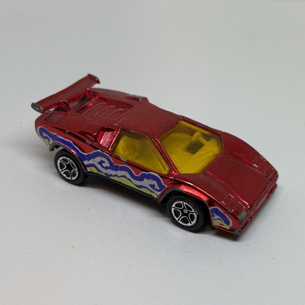 1985 Matchbox World Class Lamborghini Countach RED PINK Metallic RARE Color