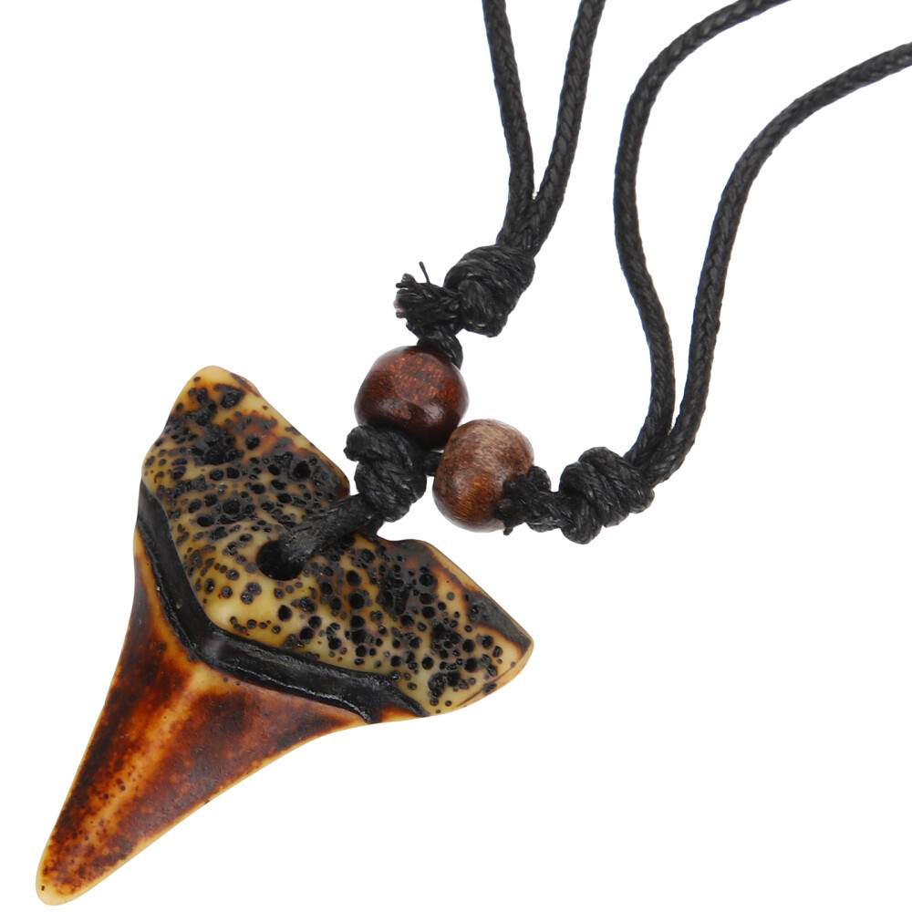 1PC Shark Teeth Pendant Neck Chain Necklace Vintage Shark Tooth Pendant Necklace