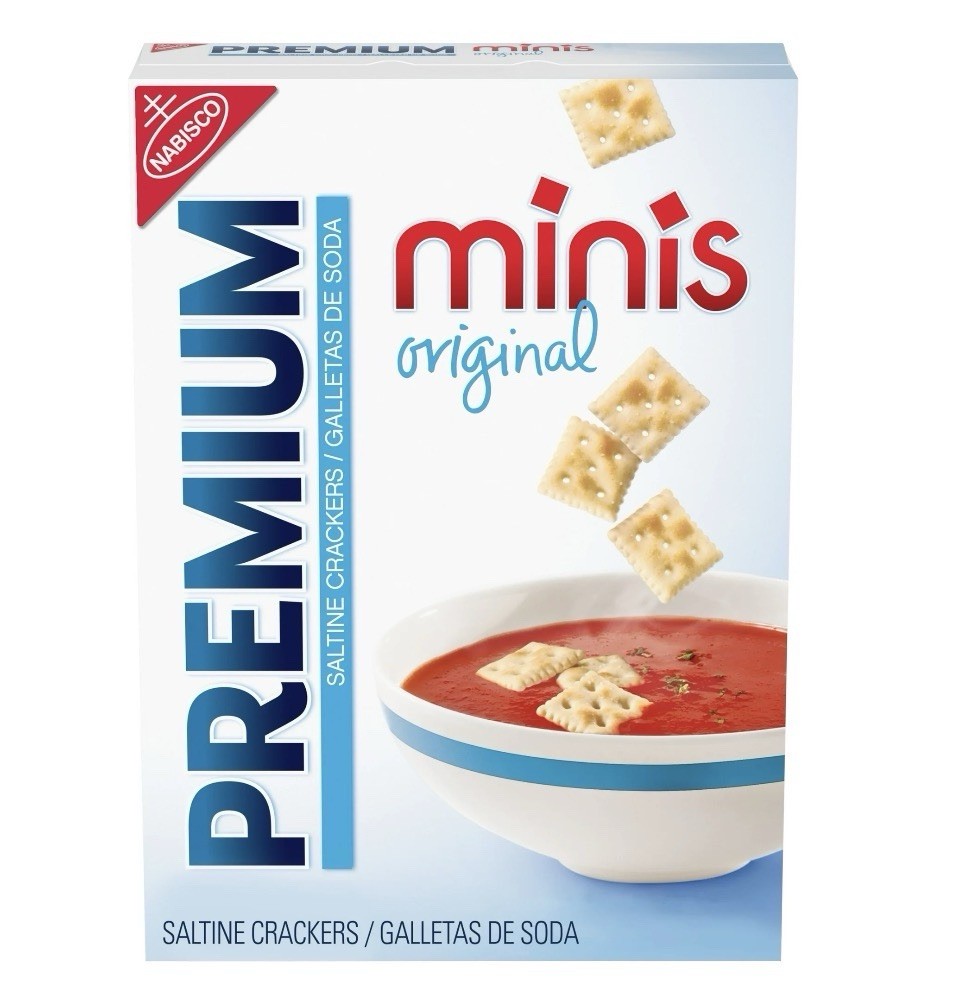 Premium Original Mini Saltine Crackers, Lunch Snacks, 11 oz
