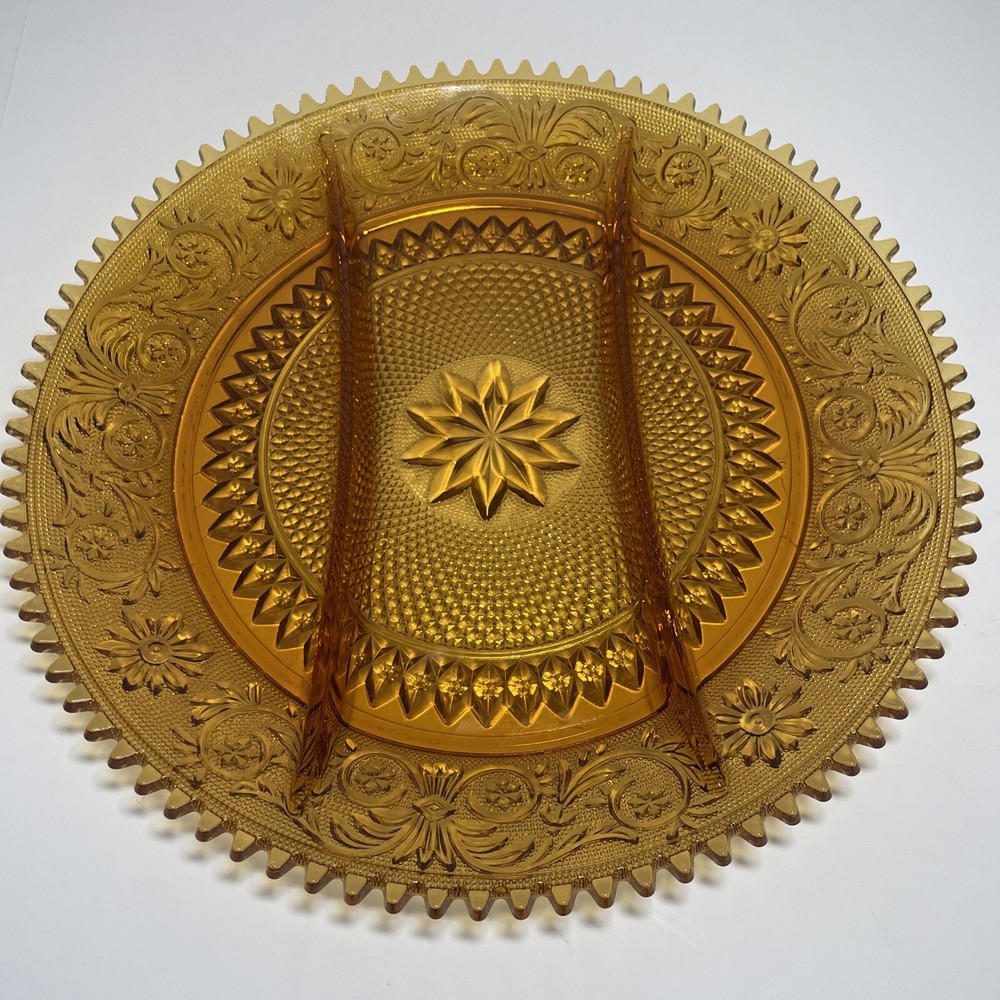 Vintage Indiana Tiara Amber Glass 12