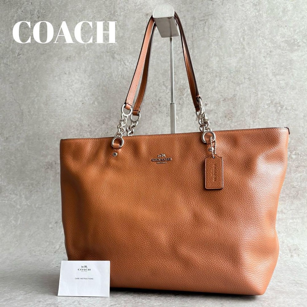 Coach Leather Tote Bag in Brown Authentic Style G04213092