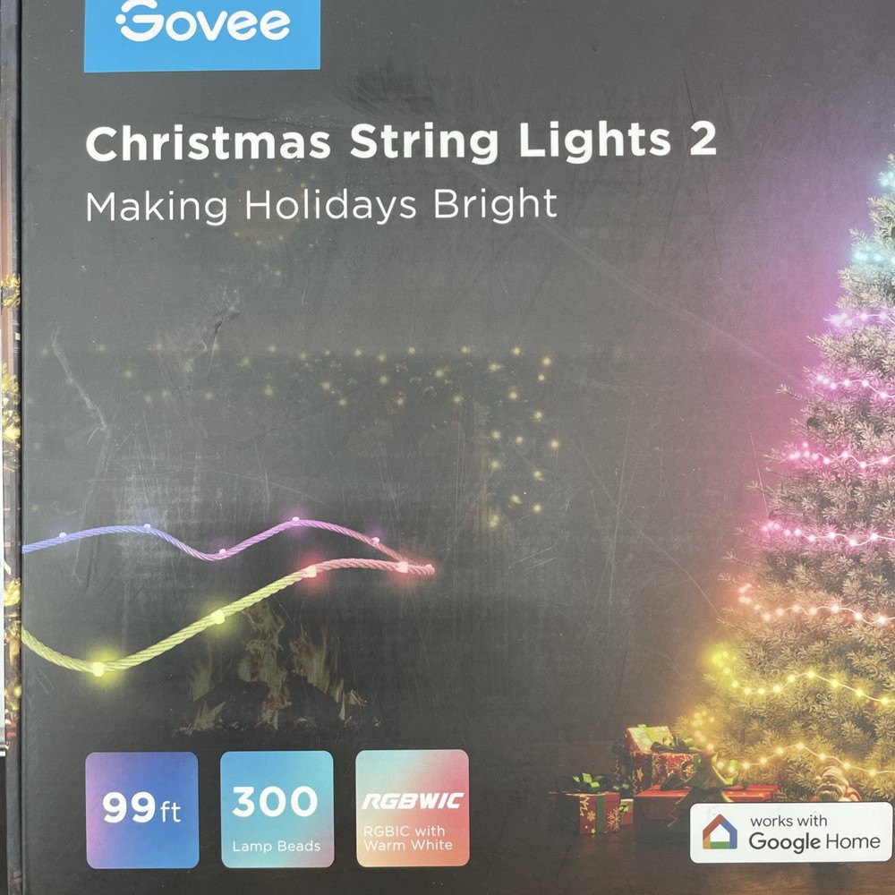 GOVEE 99FT RGBWIC Christmas LED String Lights for Indoor Outdoor Decor