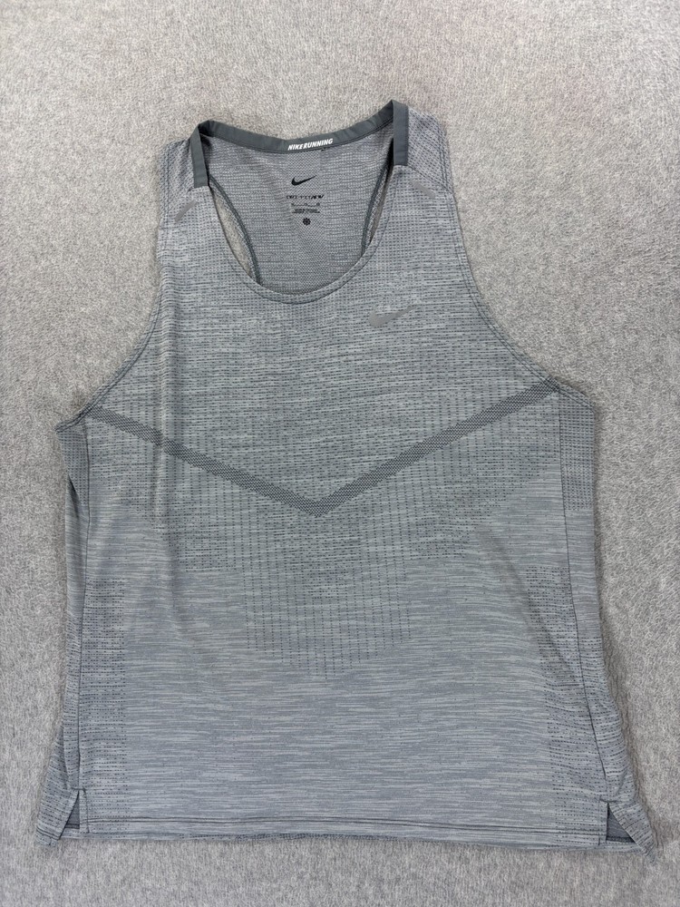 Nike Performance Dri Fit Running Tank Top (Men's XL) Gray