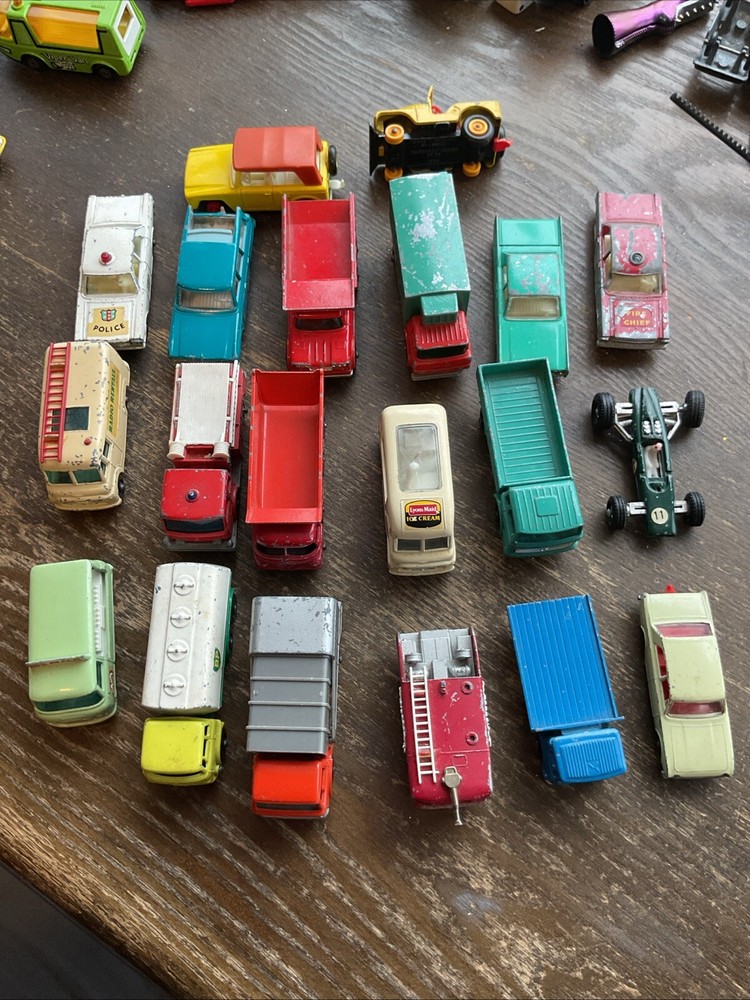 Rare (20) Vintage 1950's-1960'70s Matchbox Lesney Cars Lot Look