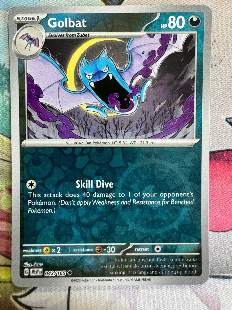 Golbat Reverse Holo English Pokemon BKN62