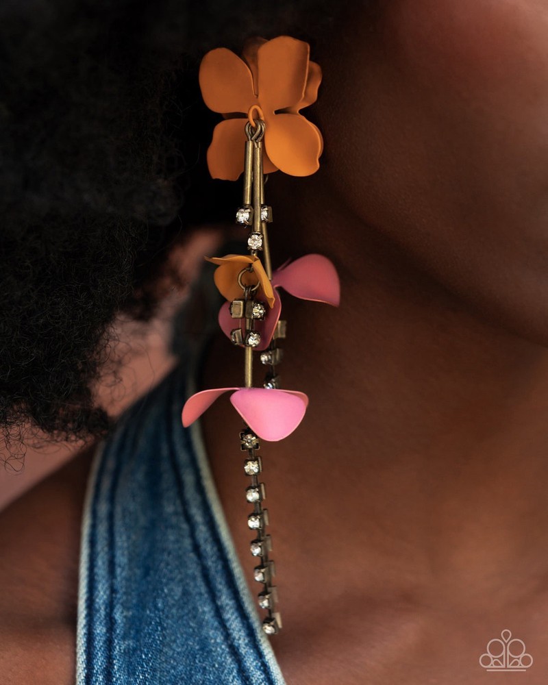 New Paparazzi Jewelry-Capitol Chic Post Earrings-Multicolor