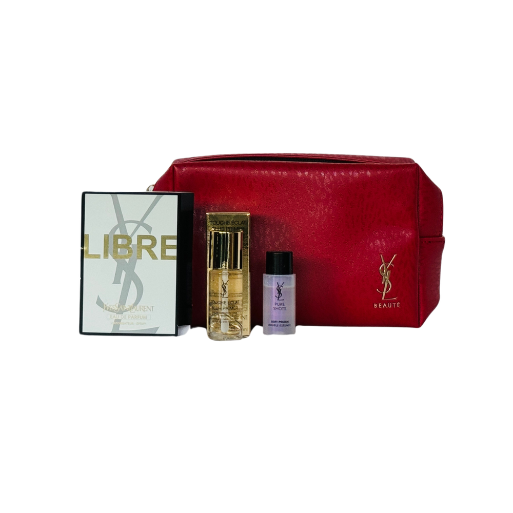 YSL Travel Size Cosmetic Bag Gift Set with Makeup Essentials  